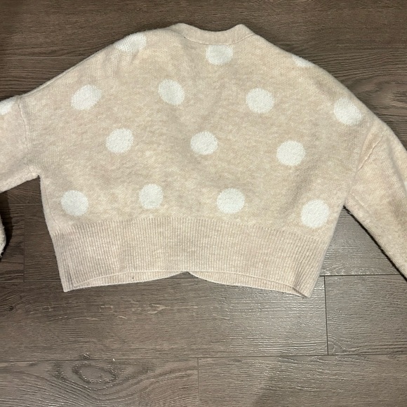 Desigual Beige Cardigan with White and Embroidered Polka Dots - Picture 10 of 10